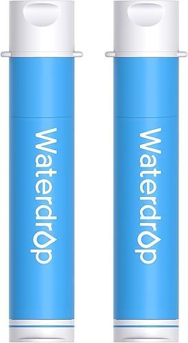 Waterdrop Paja de filtro de agua por gravedad, sistema de filtración de agua para camping, purificador de agua de supervivencia para viajes,