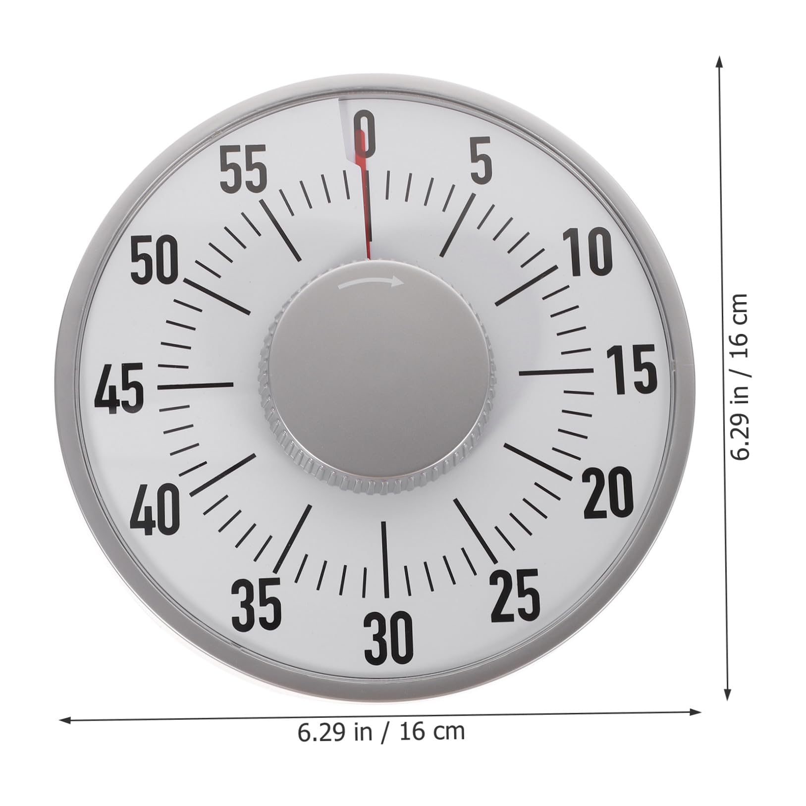 ULTECHNOVO Temporizador Mecánico Cuerpo de Abs Blanco de Cocina y Estudio, Cuenta Regresiva Alarma Adecuado para Cocinar, Hornear y Ejercicios