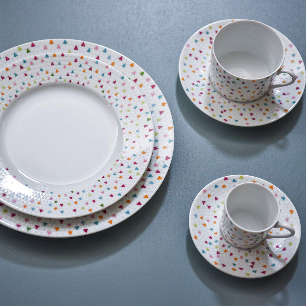 Lot De 6 Assiettes Creuses Cilaos En Grès 18 Cm - Vert, Compatible Lave-Vaisselle & Micro-Ondes - TABLE PASSION