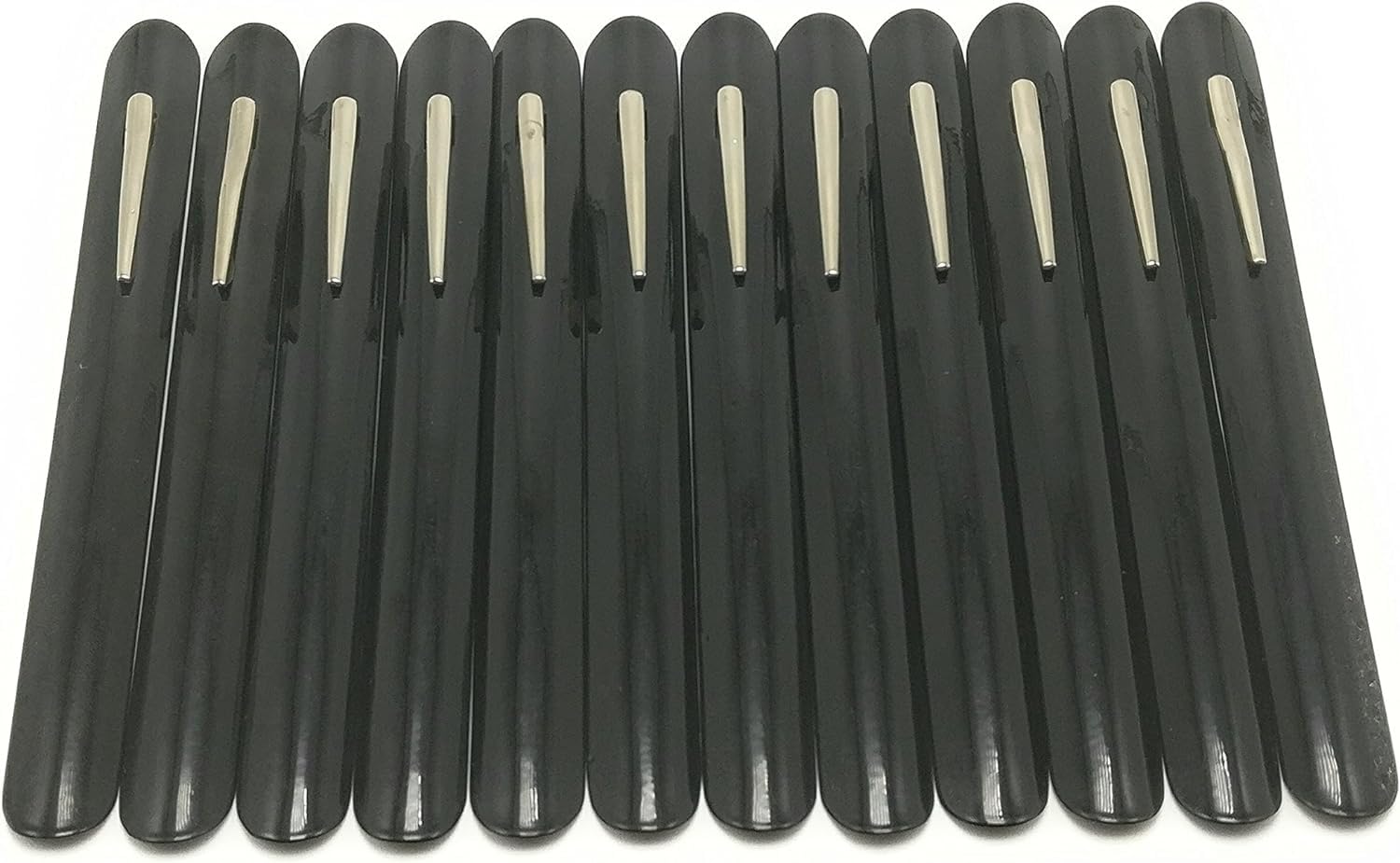 Soro Essentials- Aluminum Table Crumbers with Pocket Clip Black Color Set of 12- Crumbers for Servers Table Crumb Sweepers Bread Crumber Cleaner for Tablecloth in Restaurants and Homes