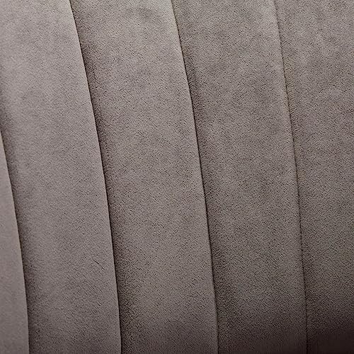 Sillón Redondo Plegable Terciopelo Gris miniatura 4
