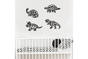 Dinosaur Wall Decor, Zingoetrie Dino Geometric Wooden Wall Art Nursery Room Decorations