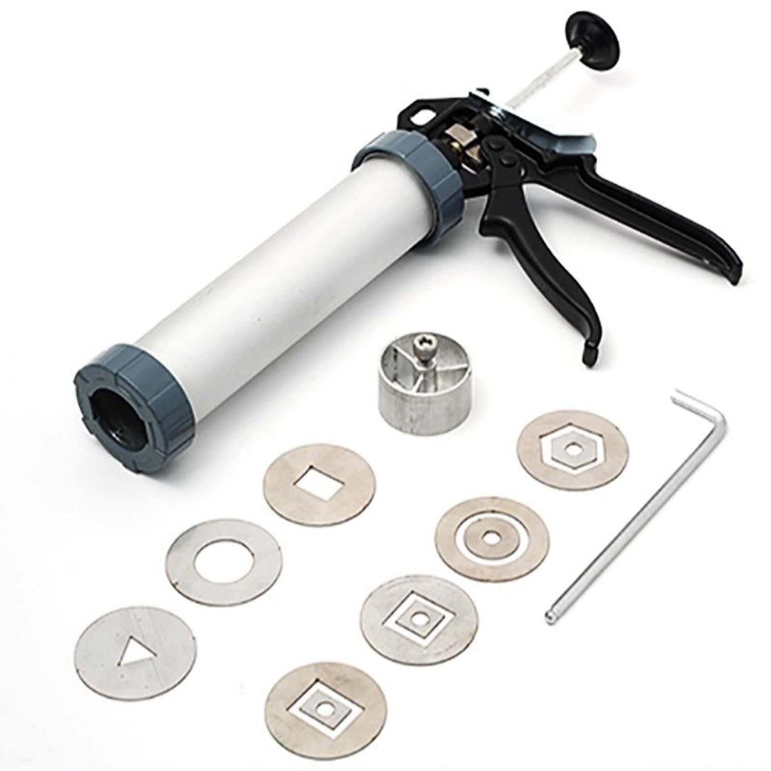 Juego de pistola extrusora de arcilla para esculpir y manualidades de cerámica, incluye 7 moldes para proyectos de bricolaje