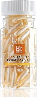 Dr. Wellness Moisturizing, Anti-Aging Serum Capsules with Vitamin C, For Glowing, Radiant Skin, 90 Capsules