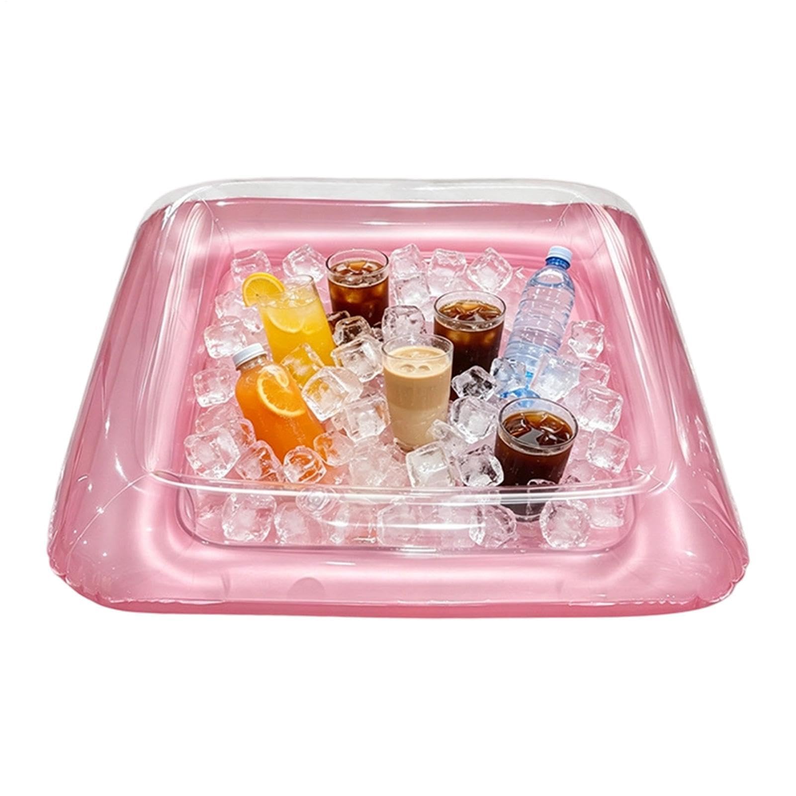 Bar Gonfiabile Grande Vassoio Quadrato Galleggiante Portatile Con Tappo Di | Cooler Gonfiabile Da Tavolo Per Feste In Piscina All'Aperto Giardino Birra Bevande Picnic Campeggio