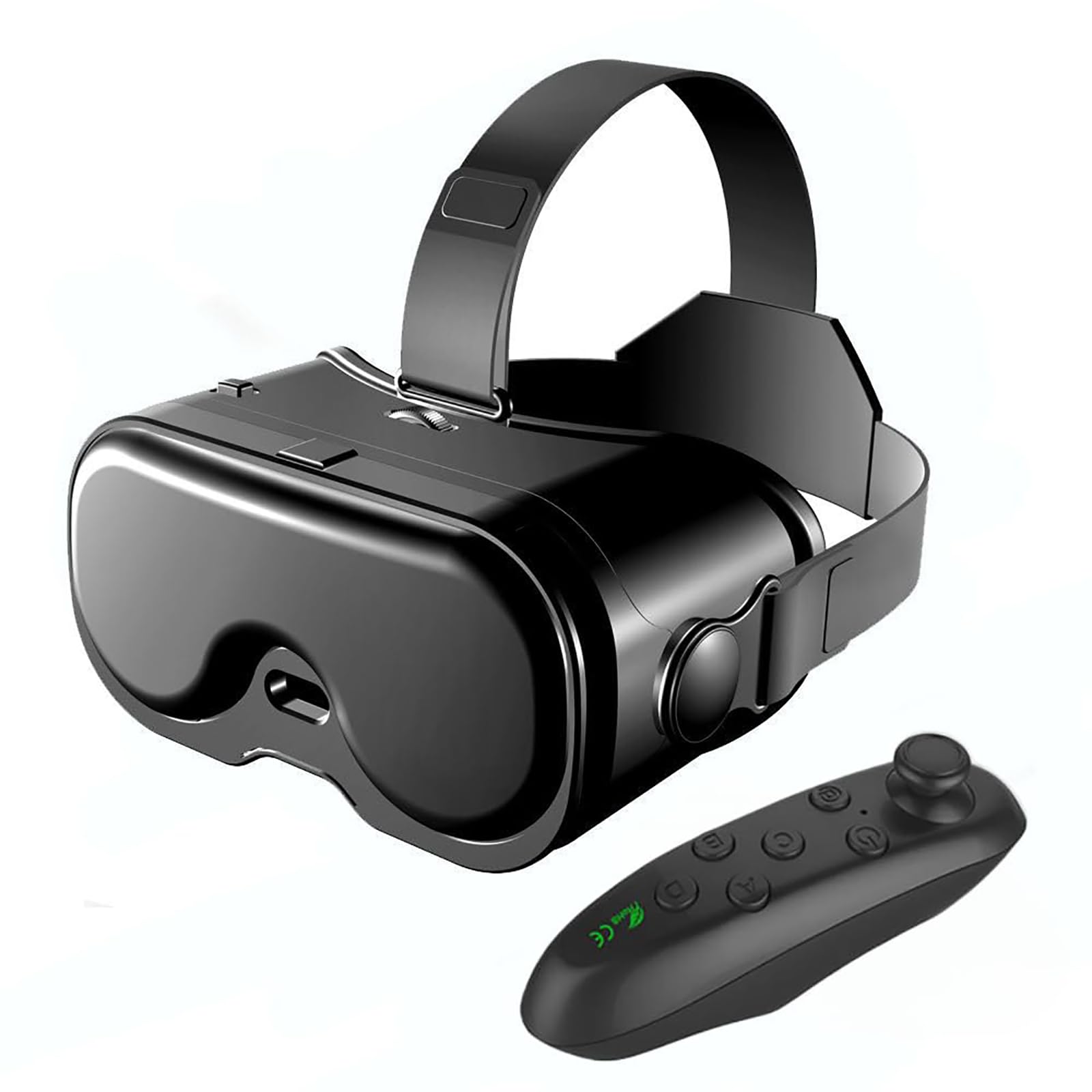 Visore VR 3D per Realtà Virtuale, Visuale Panoramica 360°, Anti Luce Blu, Distanza Interpupillare Regolabile, Visore VR 3D Universale per Smartphone 5-7" per Guardare Film,Y1 Black Handle