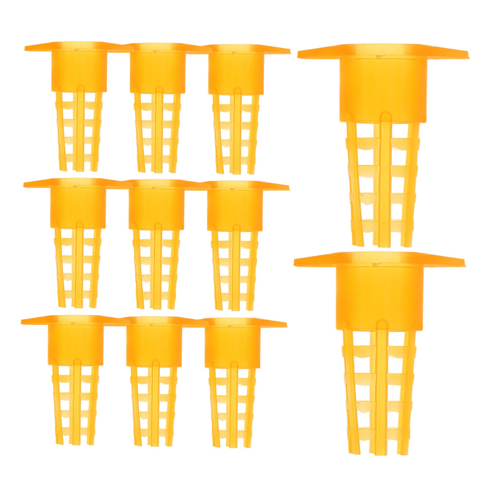Produktbild von 30 Königin-Zellen-Schutzkäfige – Aus Kunststoff, Orange, 3,4 X 2,5 X 1,2 Cm – Für Die Sichere Bienenköniginnen-Aufzucht & Imkerei