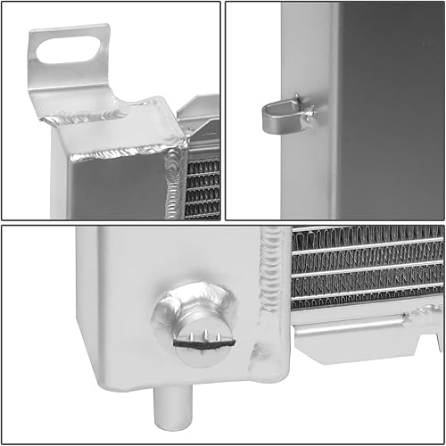 Miniatura 10 de DNA Motoring RA-CHEVYT63-3 - Radiador de aluminio completo de 3 filas compatible con Chevy C10C20C30K10K30, 1961-1962 Dynamic, 1961-1966