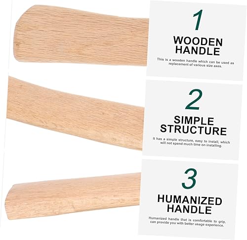 Miniatura 6 de Mango de madera de repuesto, mango de madera genuina para hacha, accesorio para hacha de madera, accesorios de mango de madera, mango de mango para