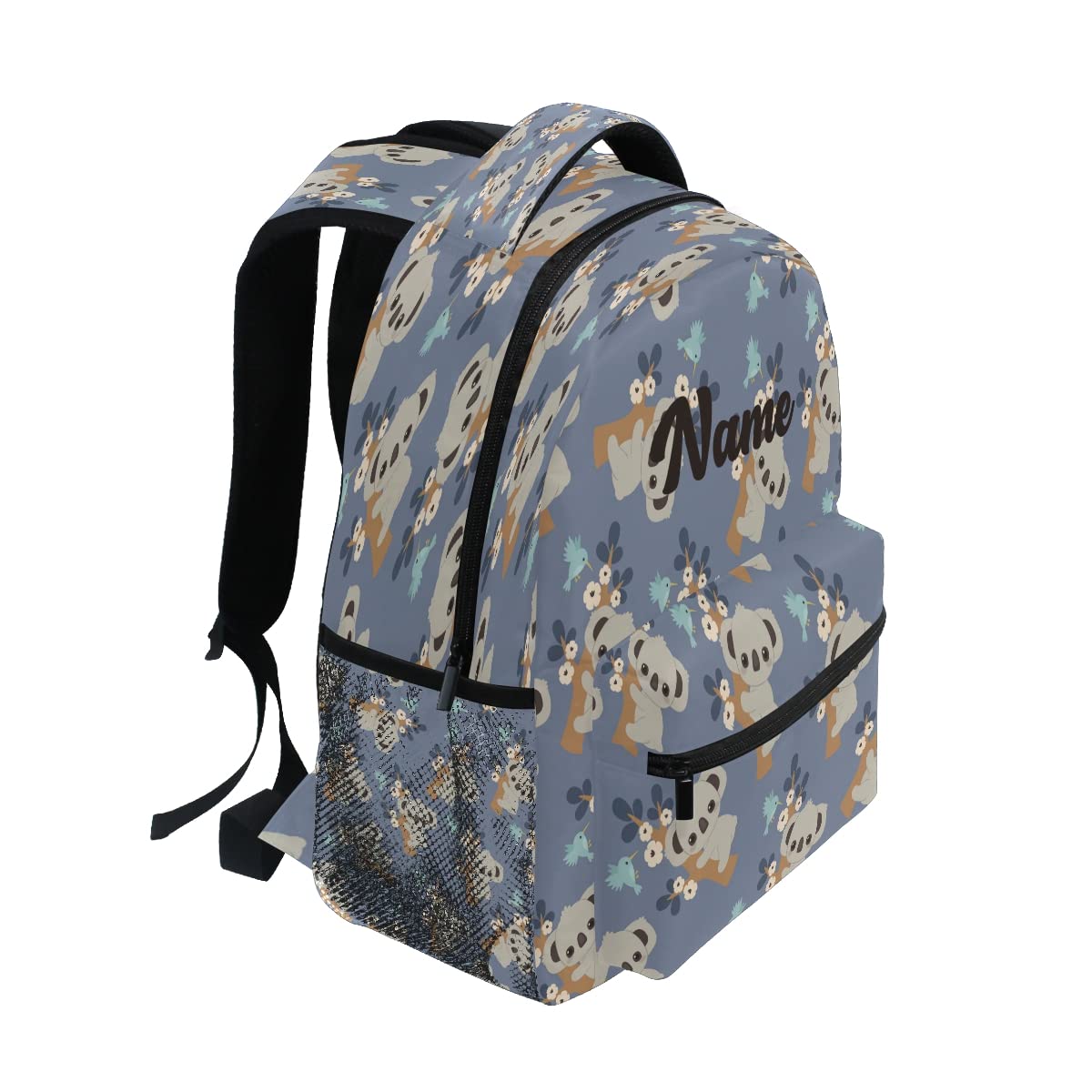 Mochila personalizada para niños y niñas, lindo caballo con flores de cuento de hadas personalizado nombre estudiante bolsa para escuela primaria, #10, talla única
