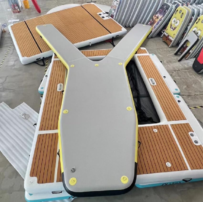 BOZHOUYUPIN Floating Inflatable Y Pontoons Dock Platform Station for Boat/Yacht/Jet Ski Park, 6m, as picture show