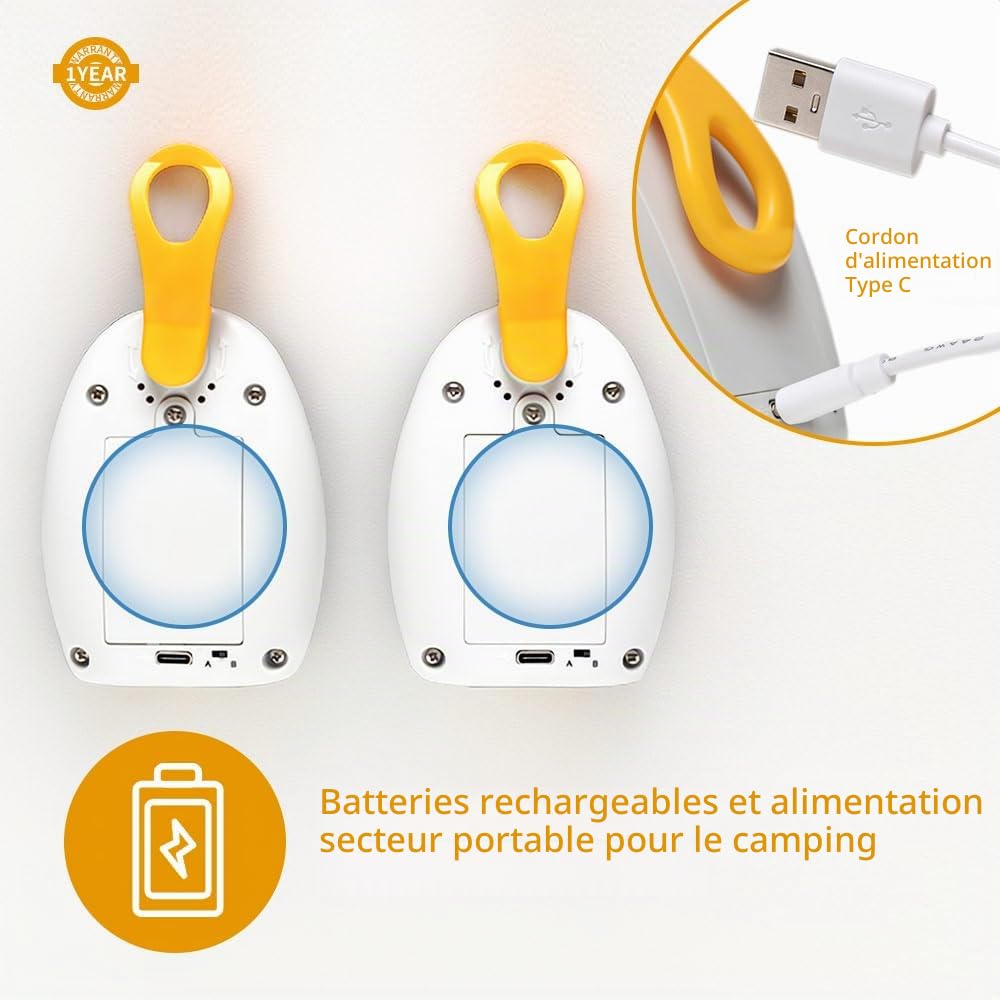 TimeFlys Paladin Moniteur audio pour bébé - Portable - Rechargeable - Extra longue portée jusqu'à 600 m - Veilleuse - Son cristallin - Camping