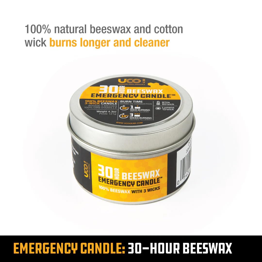UCO Emergency Candle, Beeswax, 30 Hour
