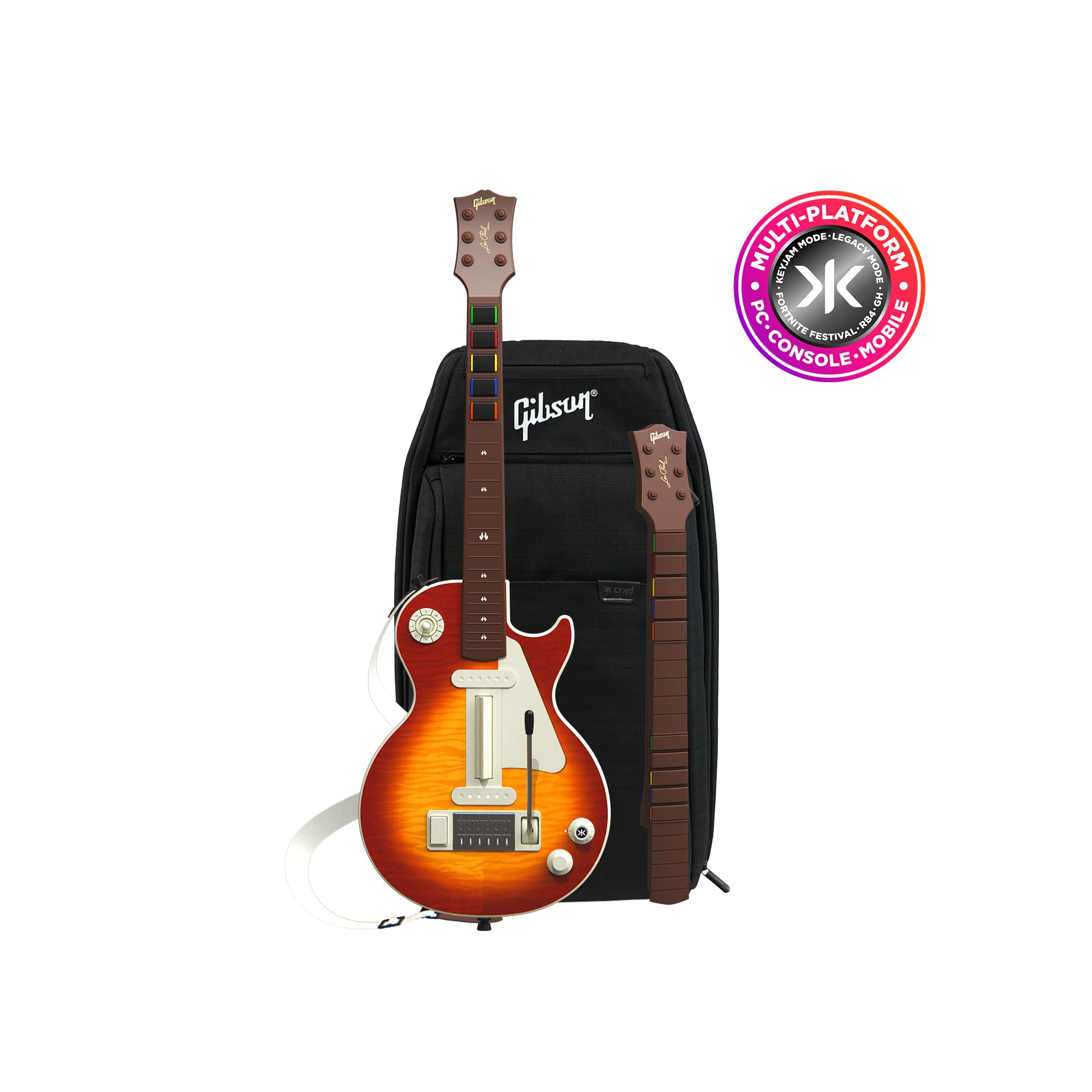 CRKD Gibson Les Paul Cherry Sunburst Pro Edition Guitar Controller Collectors Bundle Multi-platform