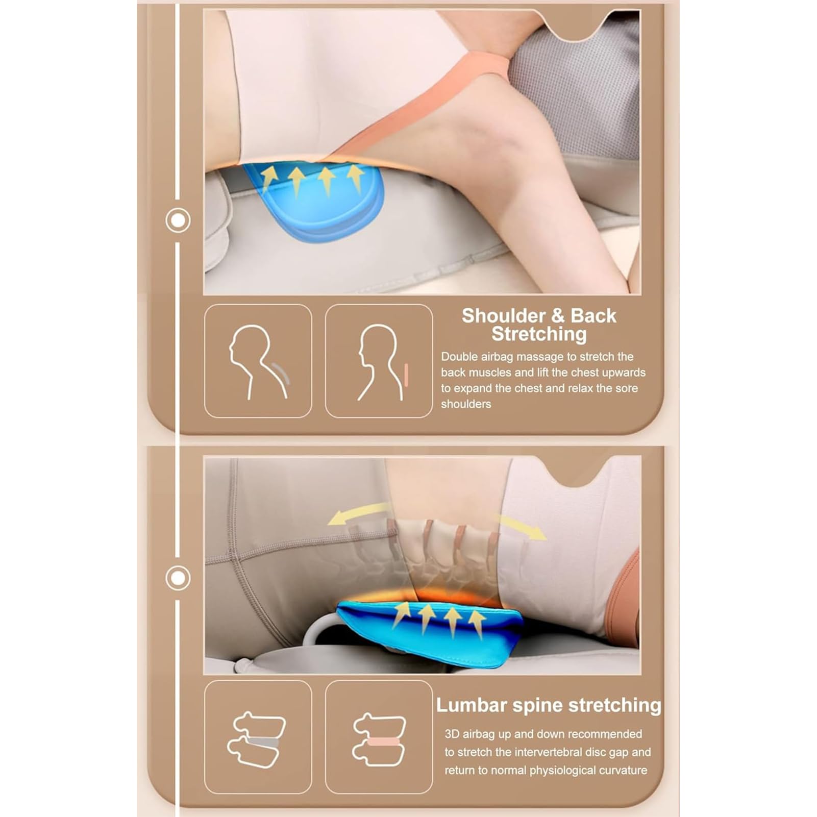 Esterilla de Masaje de Cuerpo Completo con Calor, colchón de Masaje vibratorio con airbag con airbag móvil 3D, masajeador de Cuerpo Completo, para Cuello y Espalda, Pantorrilla Lumbar