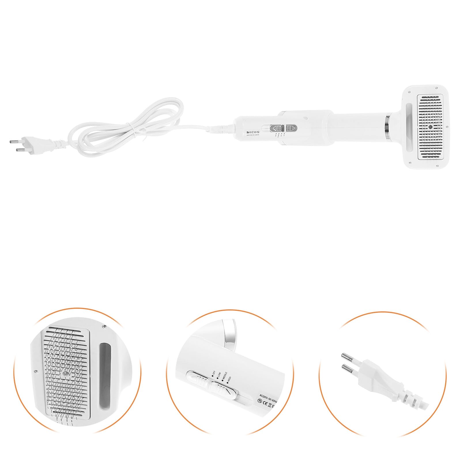 Artibetter Brosse Séchoir à Poils D'animaux pour Chien et Chat, Sèche-cheveux Portable en Plastique Sûr, Toilettage à Domicile des Petits Animaux