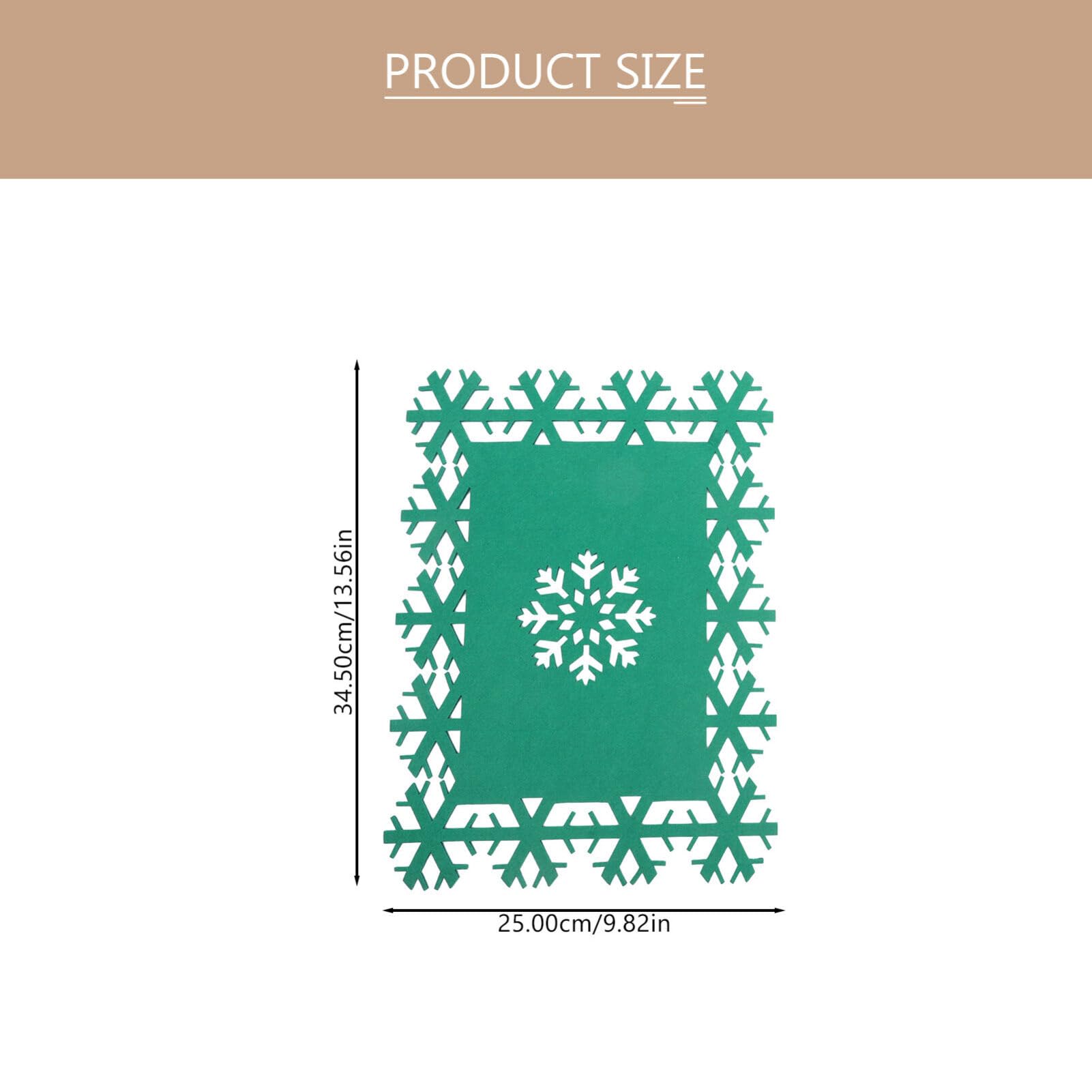 UPKOCH 24pezzi Tovagliette in Feltro Tema Natale Design Fiocco di Decorazioni per Tavola da Pranzo in Casa Accessori per Feste di Natale
