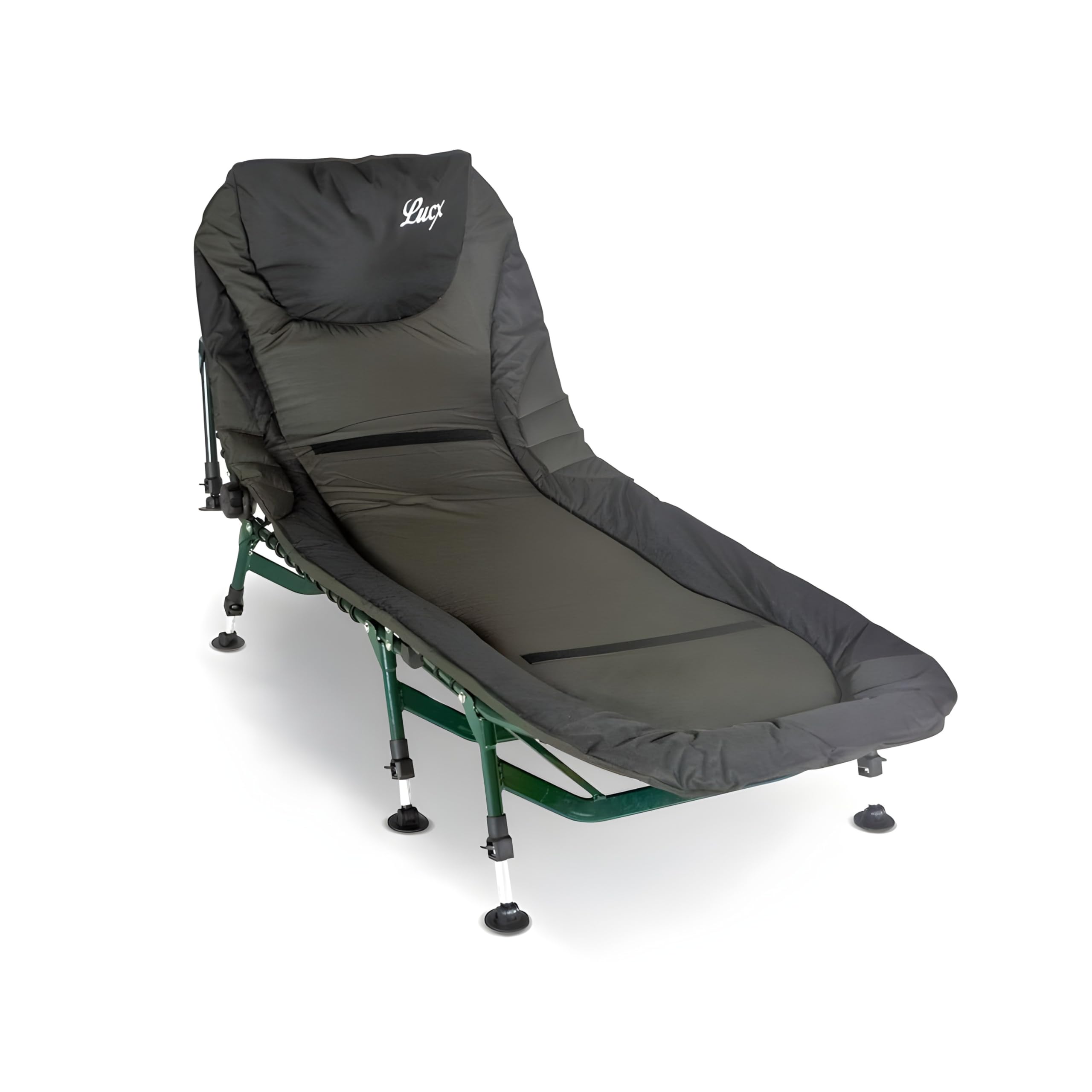 Lucx 2er Set Bedchair Liege/ / Karpfenliege/Gartenliege / Campingliege Komfort, 8 Beine, Aluminiumrahmen, Maße (L/B/H): 210 X 85 X 38 Cm - N Müssen Was Können