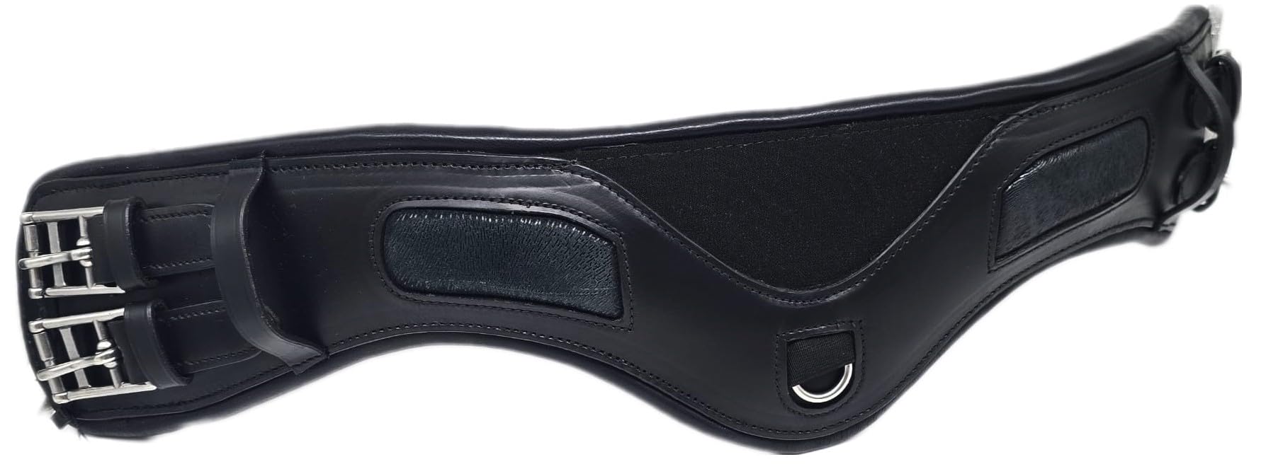 Leder Kurzgurt Mond anatomisch Slim Sattelgurt weich 60 65 70 75 cm Tysons ergonomisch Ledersattelgurt Mondgurt (75)