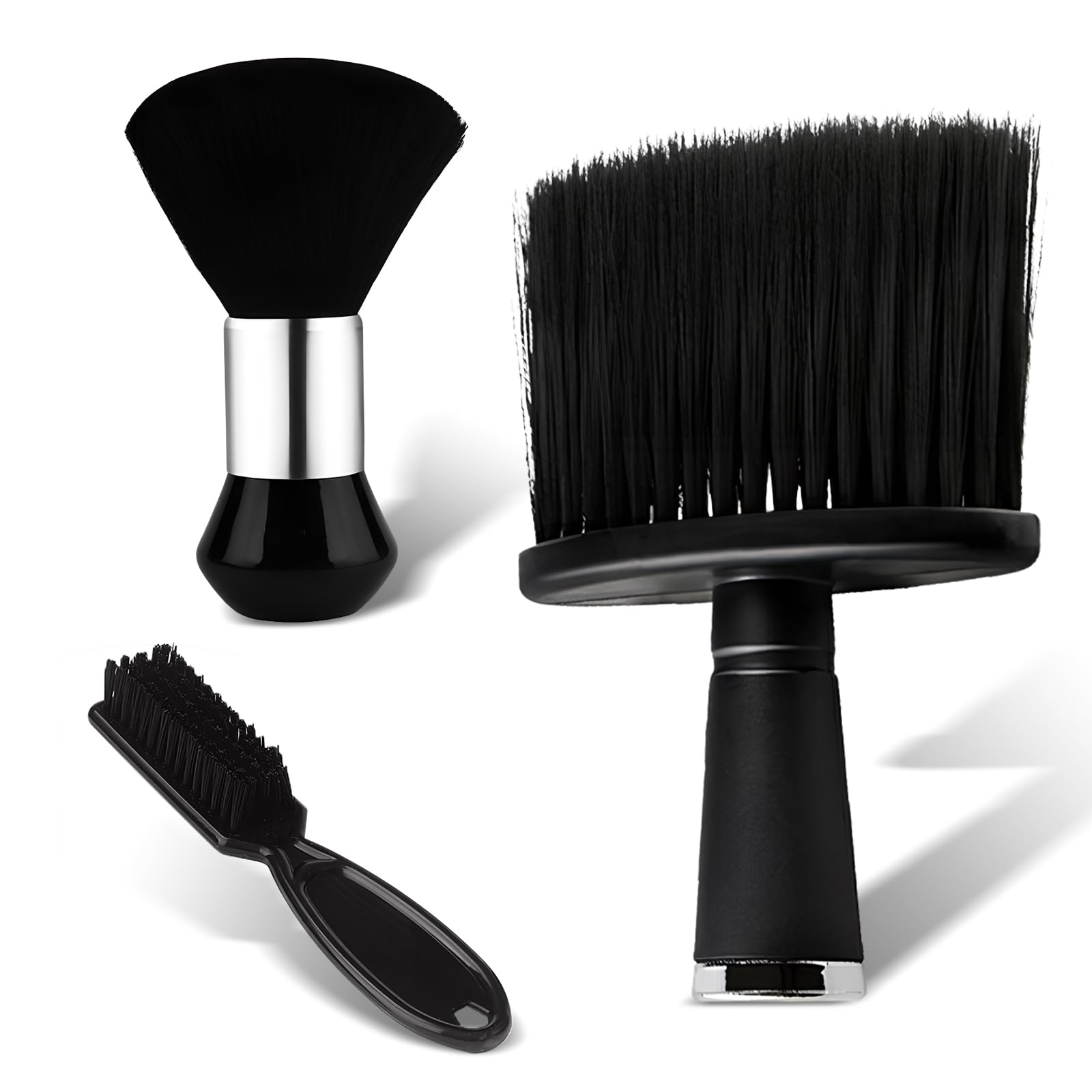 3 Pezzi Pennelli per collo, Barbiere Collo Spazzola, spazzola barbiere, spazzola barba, accessori barbiere, morbido spazzola barbiere per Strumenti di Pulizia per Barbieri