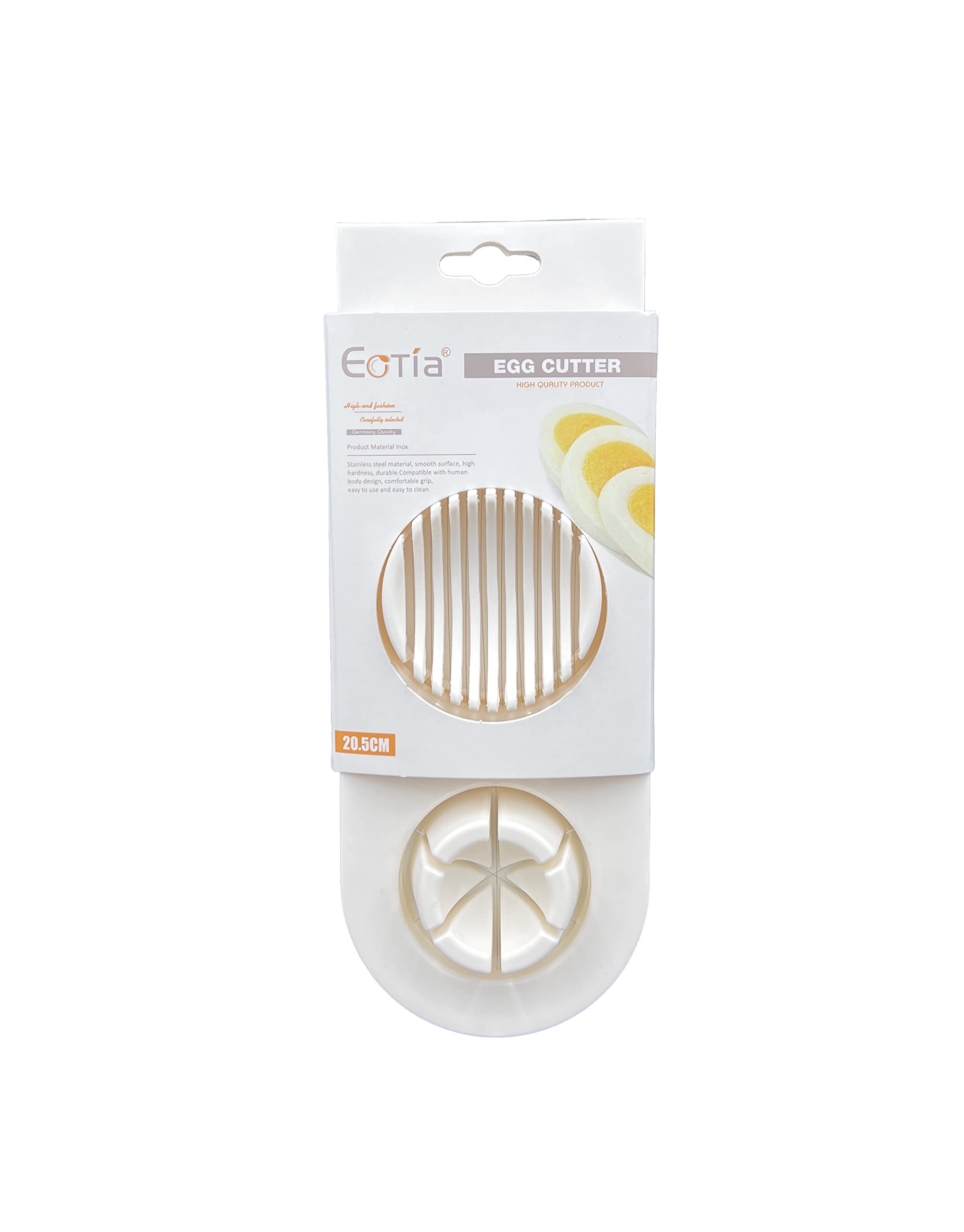 EOTIA 2 in 1 Egg Slicer Plastic 20.50cm, White