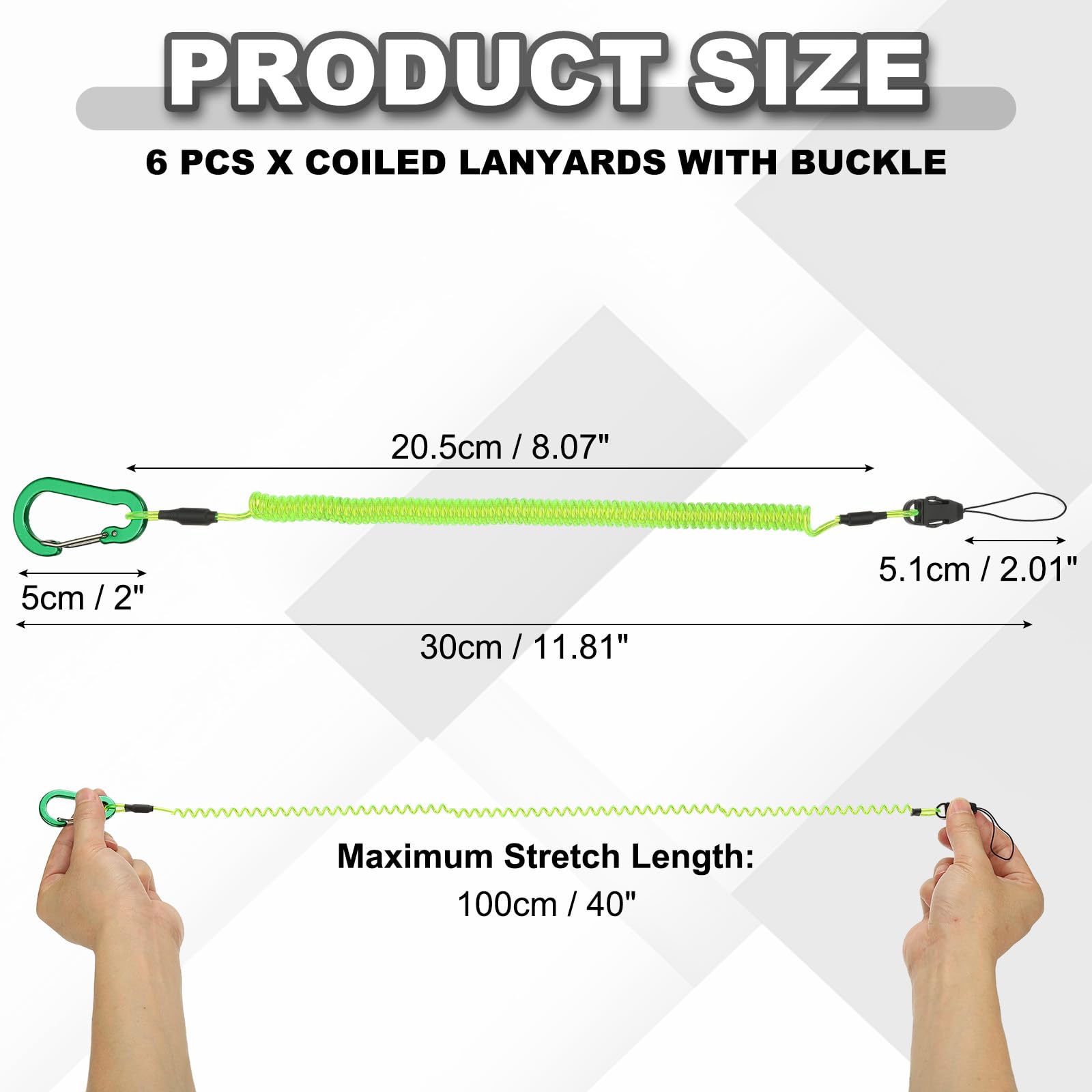 PATIKIL Coiled Lanyards with Buckle 40 Inch - Image 2