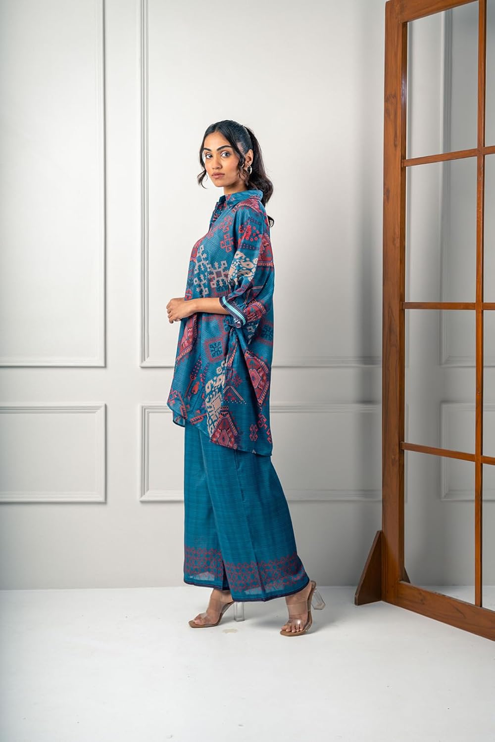 Diwali Sale India Circus By Krsnaa Mehata Cerulean Persia Co-Ord Set For Women Stylish Kurta Set Ethnic Printed Co-Ord Set 1 Diwali Sale India Circus By Krsnaa Mehata Cerulean Persia Co-Ord Set For Women Stylish Kurta Set Ethnic Printed Co-Ord Set