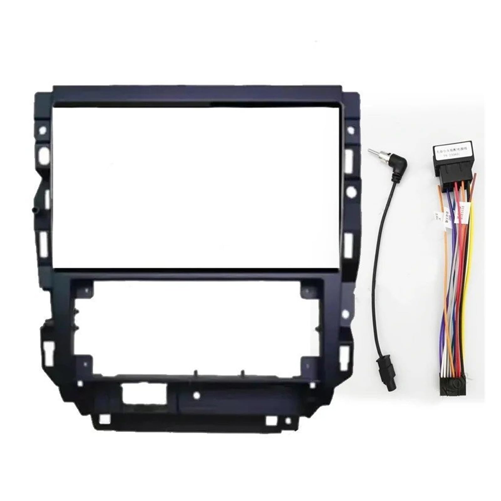 Fascia Marco Kit Montaje Tablero Marco Audio Reproductor Panel Fascia Radio Coche 9 Pulgadas Cable para VW para Golf para Bora MK4 2004-2007 2008 Juego Panel Radio