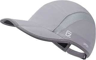 GADIEMKENSD Reflective Foldable Outdoor Hat - UPF 50+ Sun Protection, Breathable Unstructured Cap for Men Women Running Hiking Golf
