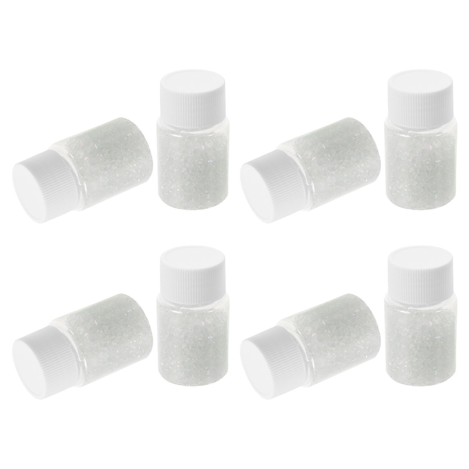 Vidrio Triturado para Manualidades Rellenos Decorativos Brillo Blanco