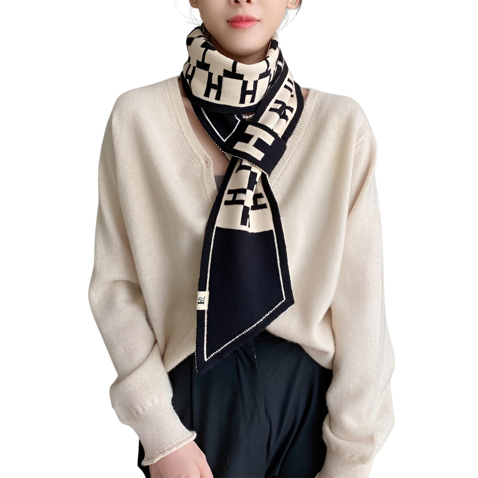 Amazon | [Honiter] マフラー レディース ストール ニットスカーフ