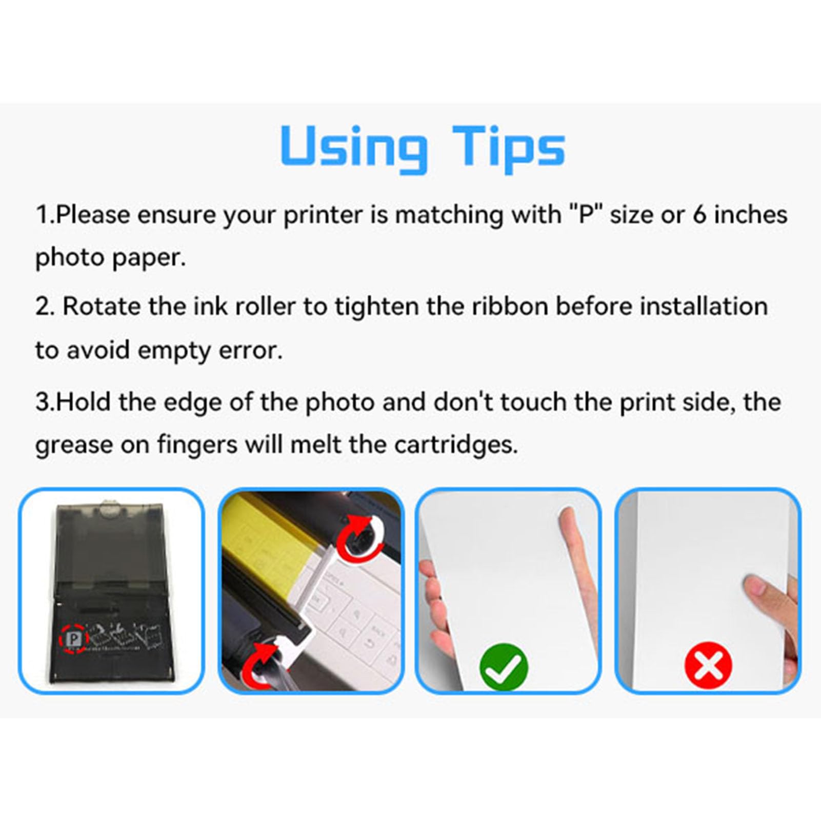Generic Carta Fotografica Lucida, 80 Fogli di Carta Fotografica 4x6 e 2 Nastri, Compatibile con gli Accessori per Stampante 1S DHP510 DHP511 DHP513, Sublimazione Istantanea