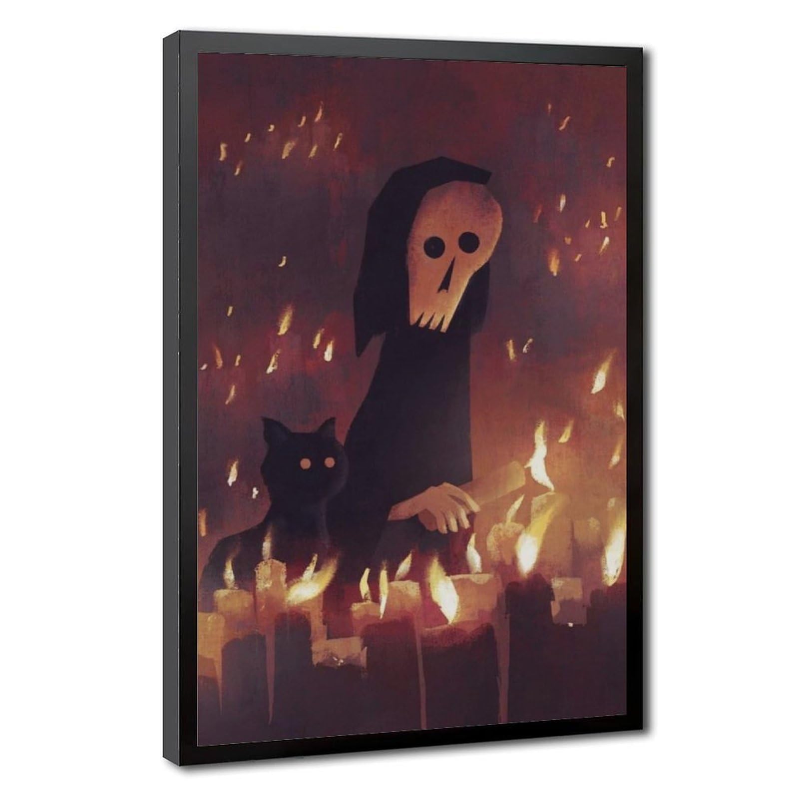 Bareronor Ghosts And Cats Funny (4) Canvas Poster Bedroom Decor Landscape Office Room Decor Gift 24" L X 36" W