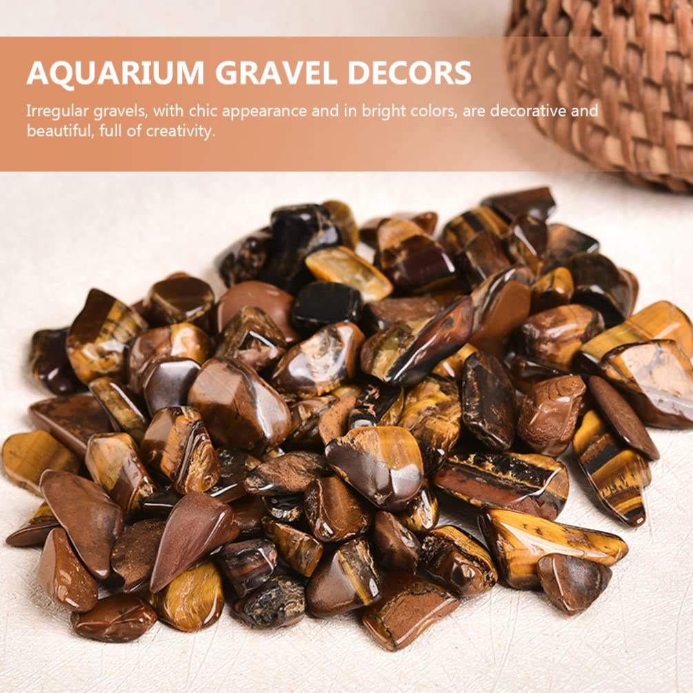 EXCEART 1ensemble Décoration De Bac à Poissons Pierre De Tigre Graviers Naturels pour Aquariums Et Terrariums Améliorez Esthétique De Votre Habitat Aquatique