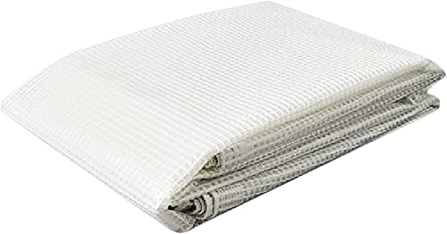 Tarps Now - Lona de polietileno translúcida (24 x 24 pies) con ojales de aluminio para interiores y exteriores, cubierta de hoja impermeable, lona