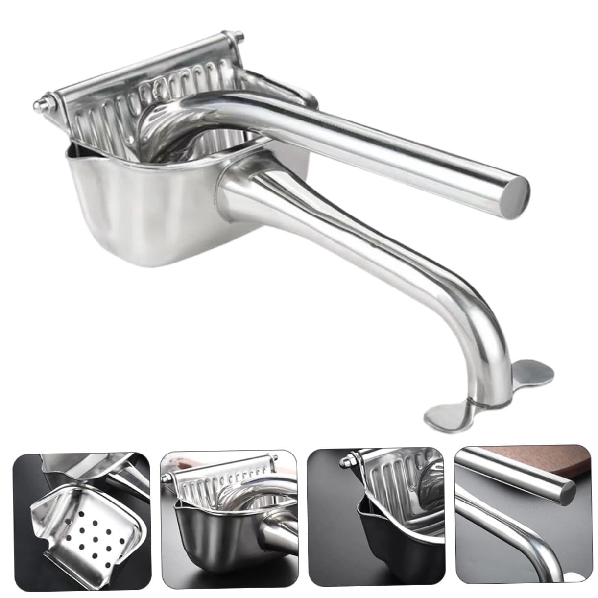 Alipis Exprimidor Manual de Acero Inoxidable para Cítricos Exprimidor de Frutas de Uso Doméstico para Exprimir Jugos