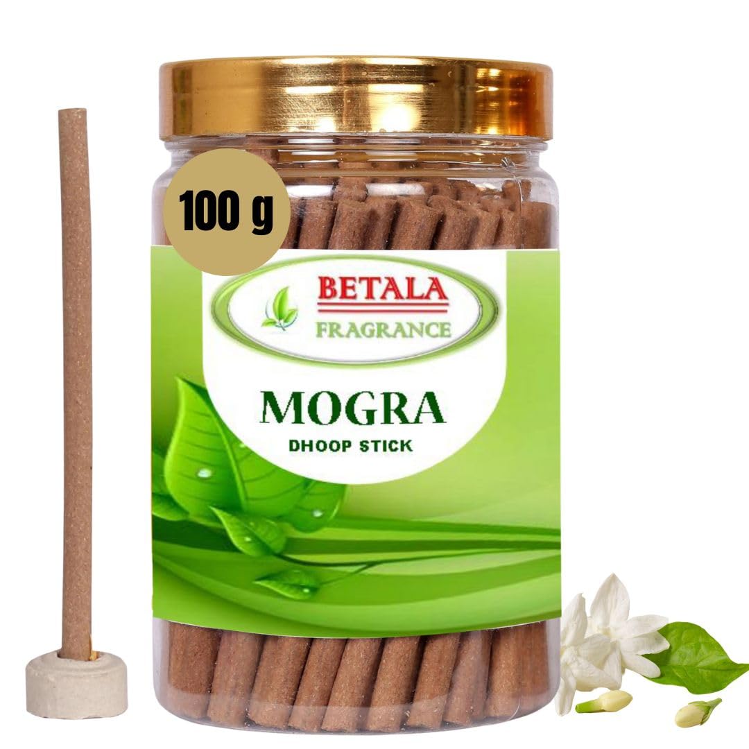Betala Fragrance Mogra Flavour Dhoop Sticks for Pooja, Dhoop Batti Pack of 100 Gm, 40 Dhup Stick (100 Gm) (B0BFHQL9PB) Amazon Price History, Amazon Price Tracker