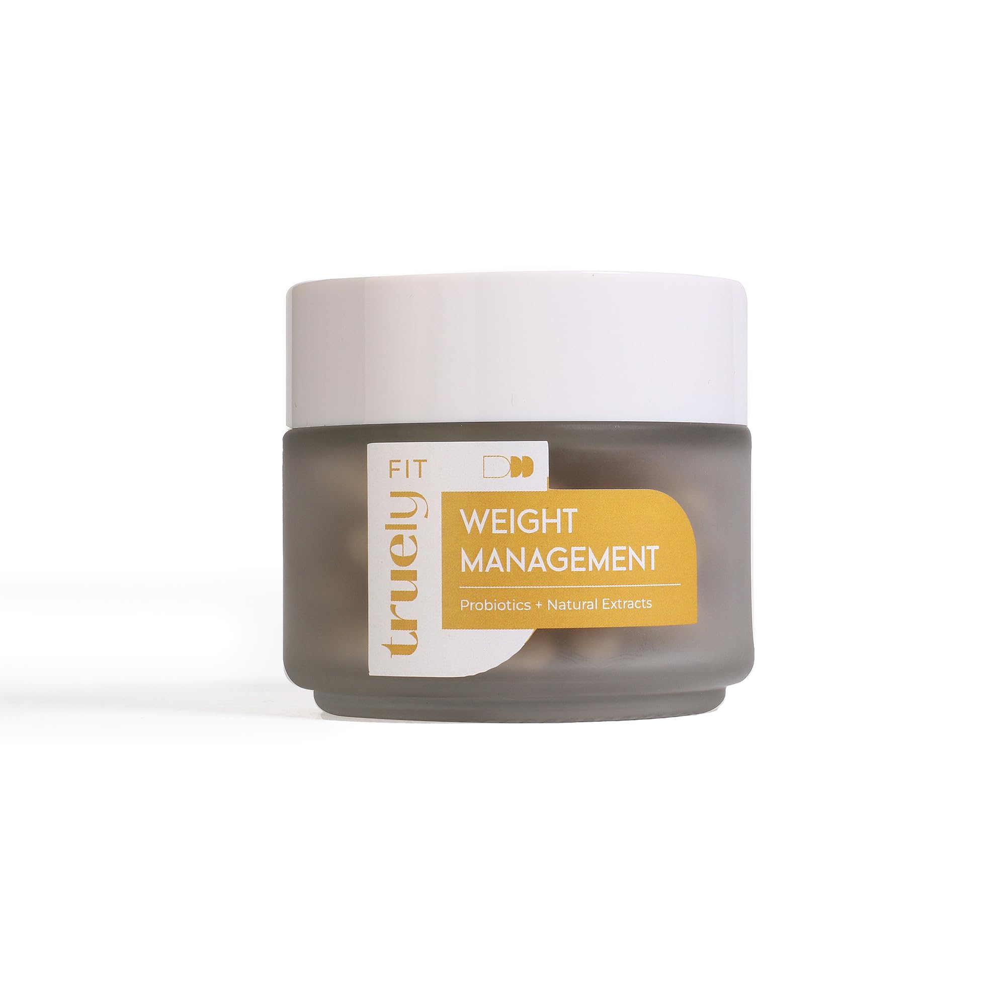 Truely Fit Probiotic Weight Management - 60 Veggie Capsules - Improve Digestion, Curbs Cravings, and Balances Blood Sugar - No Side Effects - Gluten Free - No Artificial Flavors - Vegan