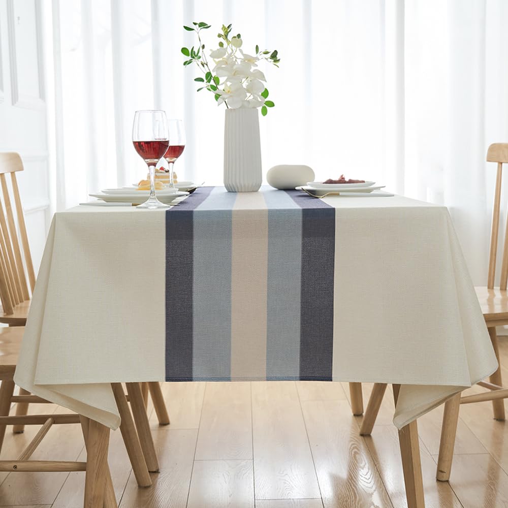 10er Pack Weiße Rechteckige Tischdecken 153x260 Cm - Polyesterstoff Für