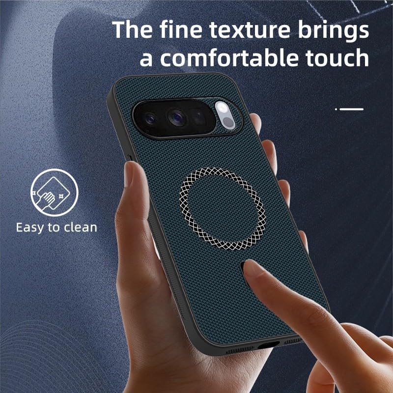Étui Google Pixel 9 5G bleu en cuir : protégez votre écran des chutes et rayures - 4