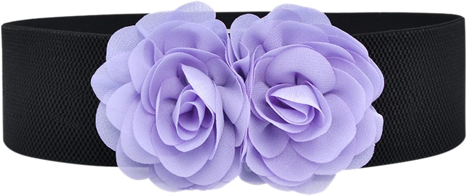 Cintura elastica da donna per abiti vintage elastica a vita larga