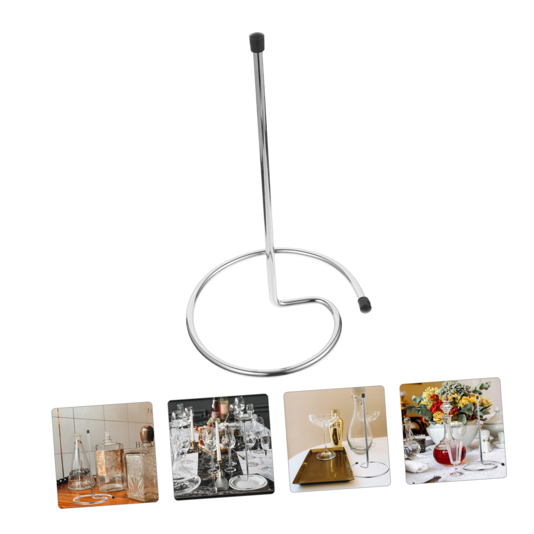 Alipis Support Égouttoir pour Carafe Inoxydable Argenté Acier Vin à 2pcs Carafer Séchoir Rapide Maison et Restaurants