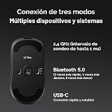 MCHOSE L7 Lightweight 39g Gaming Mouse with Custom 8K Ultra-Fast Wireless Receiver, 26000 DPI, 8K Hz Polling Rate, Optical Switch, BT/2.4G Wireless/Wired Mouse, 200 Hours Battery, Black - 6