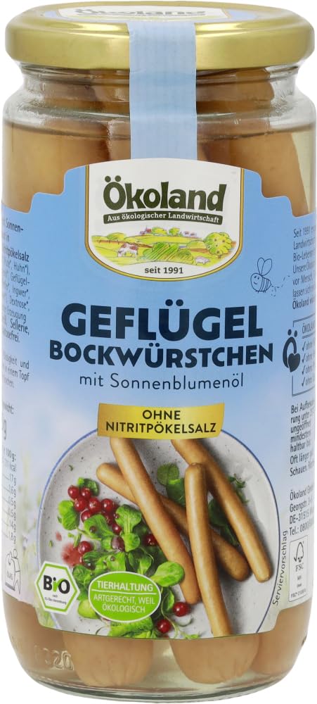Geflügel-Bockwürstchen mit Sonnenblumenöl 12 x 380 g