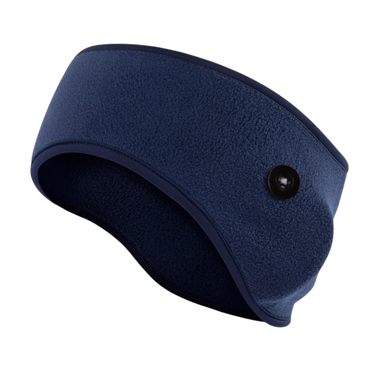 Ear Warmers Headband with Buttons Winter Earmuffs for Adults Cycling Skiing Dark Blue Clothing, Shoes & Accessories | Womens Accessories | Hats-image-44
