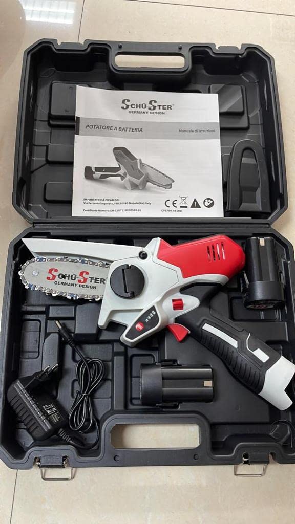 Motosierra de batería doble de 19 V de litio electrosierra para podar corta ramas con funda rígida