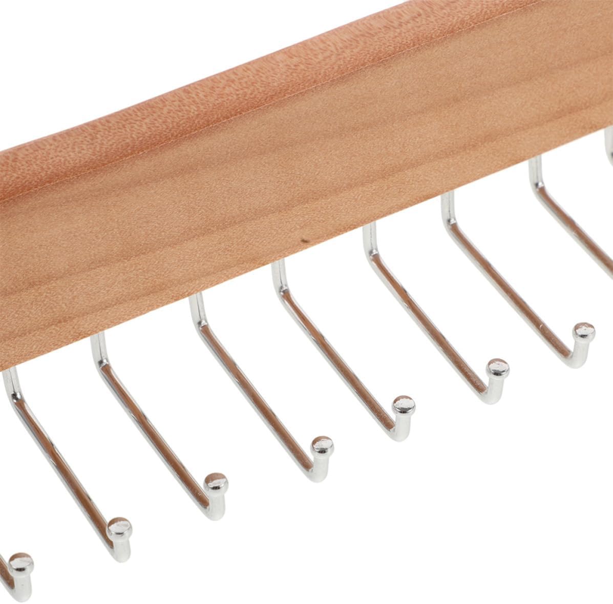 VALICLUD 2pcs Wooden Tie and Belt Organizer with 20 Hooks, Wall Mounted Space Saving Rack for Closet and Entryways, Resistant to Deformation and Convenient Storage Solution