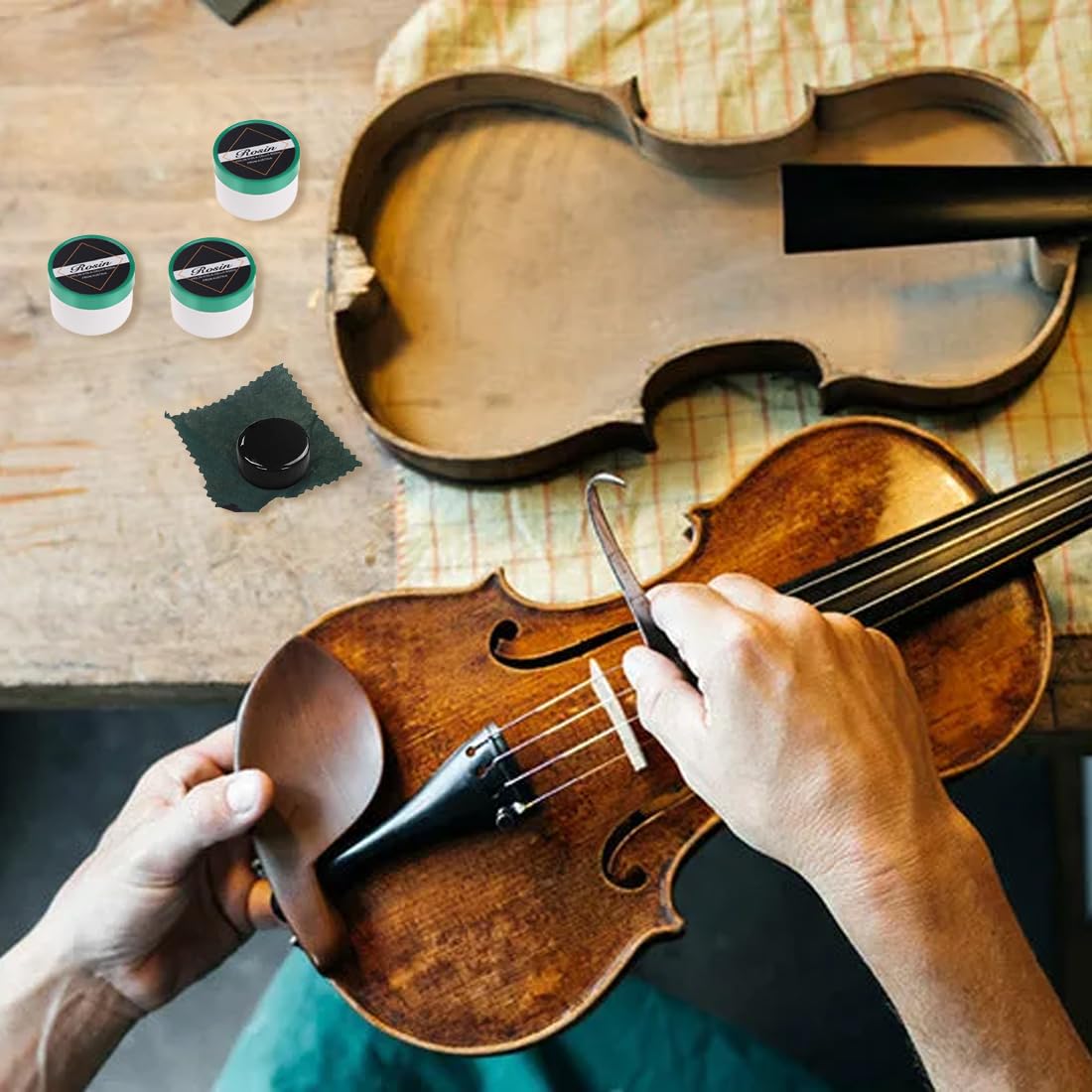 IKOPFLN 3 Pezzi pece per violoncello,pece per violino,Pece per Violino, Viola, Violoncello e Altri Strumenti
