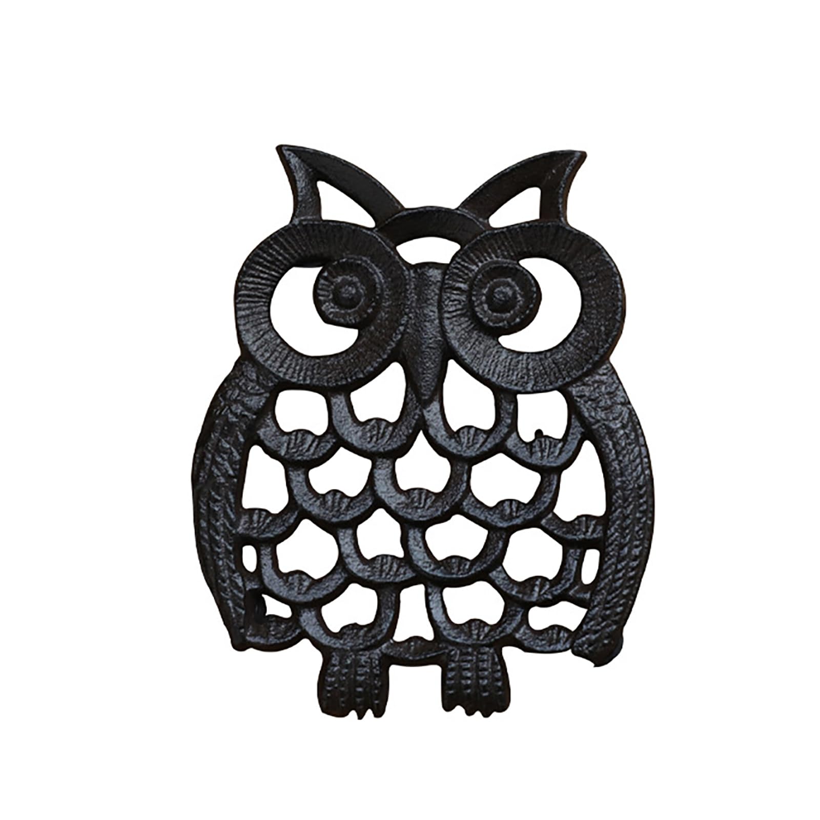 Buxuaaaa Iron Art Trivet Decorative Owl/Fish/Flower Shape Placemat Mat for Kitchen and Dining Table Decoration Nonslip Trivet