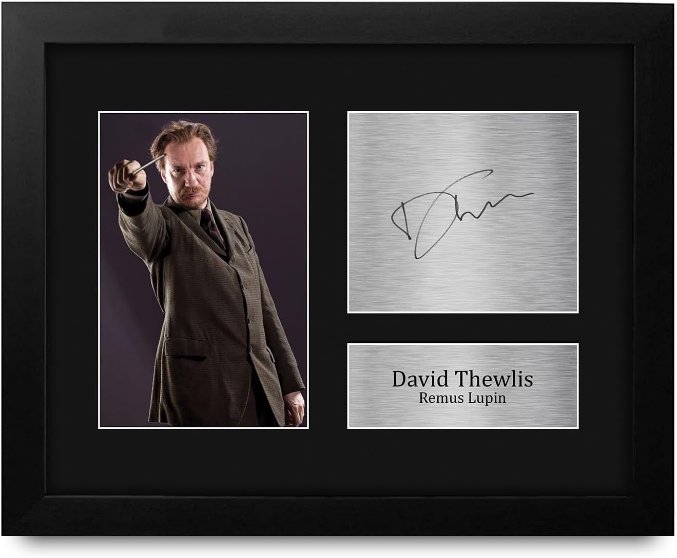 HWC Trading David Thewlis Harry Potter Gifts Printed Signed Autograph Picture for Movie Memorabilia Fans - US Letter Framed (ID-007738)